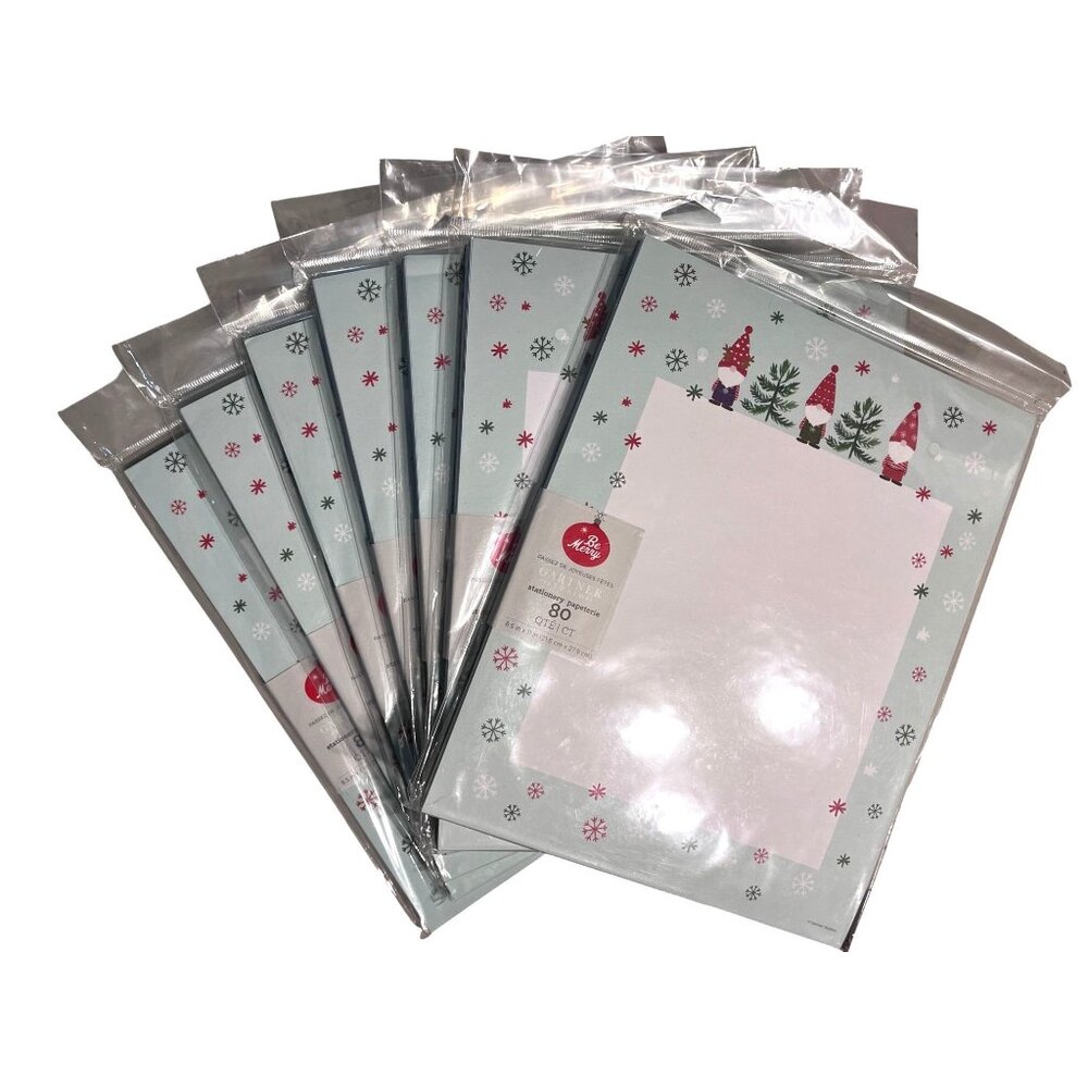 Gartner Studios Christmas Themed Letter Writing Paper & Envelopes 80 Ct Snow